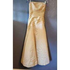 Val Stefani Gold Prom Bridesmaids Ruched Dress Size 8